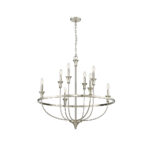 Millennium Lighting 28108-BN Emery Eight Light Chandelier Brushed Nickel finish