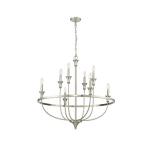 Millennium Lighting 28108-BN Emery Eight Light Chandelier Brushed Nickel finish