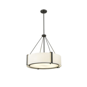 Millennium Lighting 28203-MB/WH Telfar Three Light Pendant Matte Black finish