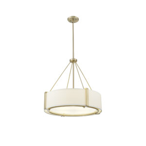 Millennium Lighting 28203-MG/WH Telfar Three Light Pendant Modern Gold finish