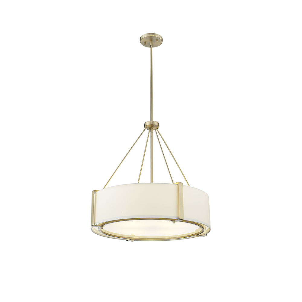 Millennium Lighting 28203-MG/WH Telfar Three Light Pendant Modern Gold finish