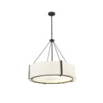 Millennium Lighting 28206-MB/WH Telfar Six Light Pendant Matte Black finish