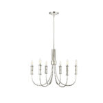 Millennium Lighting 29206-PN Potiss Six Light Chandelier Polished Nickel finish