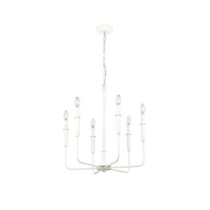 Millennium Lighting 29306-TWH Savanne Six Light Chandelier Textured White finish