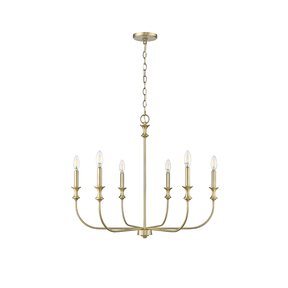 Millennium Lighting 29506-VB Savanne Six Light Chandelier Vintage Brass finish