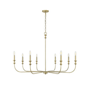 Millennium Lighting 29608-VB Savanne Eight Light Chandelier Vintage Brass finish