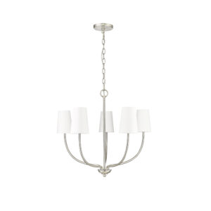 Millennium Lighting 29905-BN Kandor Five Light Chandelier Brushed Nickel finish