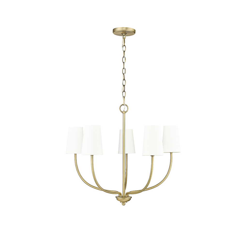 Millennium Lighting 29905-VB Kandor Five Light Chandelier Vintage Brass finish