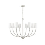 Millennium Lighting 29908-BN Kandor Eight Light Chandelier Brushed Nickel finish