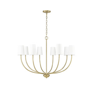 Millennium Lighting 29908-VB Kandor Eight Light Chandelier Vintage Brass finish
