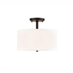 Millennium Lighting 41102-MB Guyten Two Light Semi-Flush Mount Matte Black finish