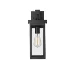 Millennium Lighting 42601-PBK Barkeley One Light Outdoor Wall Sconce Powder Coated Black finish