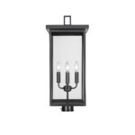 Millennium Lighting 42604-PBK Barkeley Four Light Outdoor Post Lantern Powder Coated Black finish