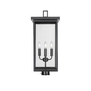 Millennium Lighting 42604-PBK Barkeley Four Light Outdoor Post Lantern Powder Coated Black finish