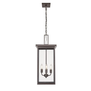 Millennium Lighting 42605-PBZ Barkeley Four Light Outdoor Hanging Lantern Powder Coated Bronze finish