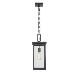 Millennium Lighting 42607-PBK Barkeley One Light Outdoor Hanging Lantern Powder Coated Black finish