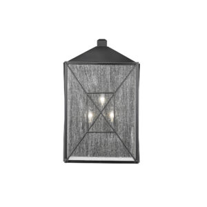 Millennium Lighting 42643-PBK Caswell Three Light Outdoor Wall Sconce Powder Coated Black finish