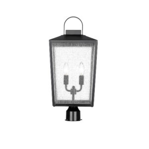 Millennium Lighting 42654-PBK Devens Two Light Outdoor Post Lantern Powder Coated Black finish