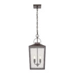 Millennium Lighting 42655-PBZ Devens Two Light Outdoor Hanging Lantern Powder Coated Bronze finish
