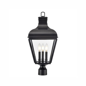 Millennium Lighting 43203-MB Edenton Three Light Outdoor Post Lantern Matte Black finish
