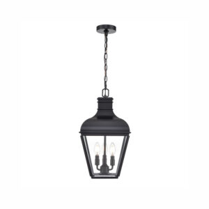 Millennium Lighting 43303-MB Edenton Three Light Outdoor Pendant Matte Black finish
