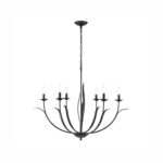 Millennium Lighting 44106-MB Charlize Six Light Chandelier Matte Black finish