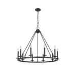 Millennium Lighting 46710-MB Florence Ten Light Chandelier Matte Black finish