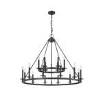 Millennium Lighting 46718-MB Florence Eighteen Light Chandelier Matte Black finish