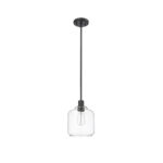 Millennium Lighting 46901-MB Asheville One Light Pendant Matte Black finish