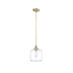 Millennium Lighting 46901-MG Asheville One Light Pendant Modern Gold finish