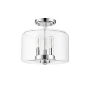 Millennium Lighting 46923-CH Asheville One Light Semi-Flush Mount Chrome finish