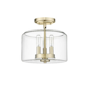 Millennium Lighting 46923-MG Asheville One Light Semi-Flush Mount Modern Gold finish