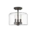 Millennium Lighting 46923-RBZ Asheville One Light Semi-Flush Mount Rubbed Bronze finish