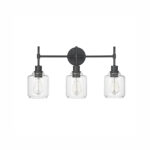 Millennium Lighting 46943-MB Asheville Three Light Vanity Matte Black finish