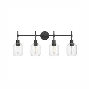 Millennium Lighting 46944-MB Asheville Four Light Vanity Matte Black finish