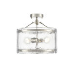 Millennium Lighting 47002-PN Bennetti Two Light Semi-Flush Mount Polished Nickel finish
