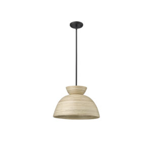 Millennium Lighting 48001-MB Jaycen One Light Pendant Matte Black finish