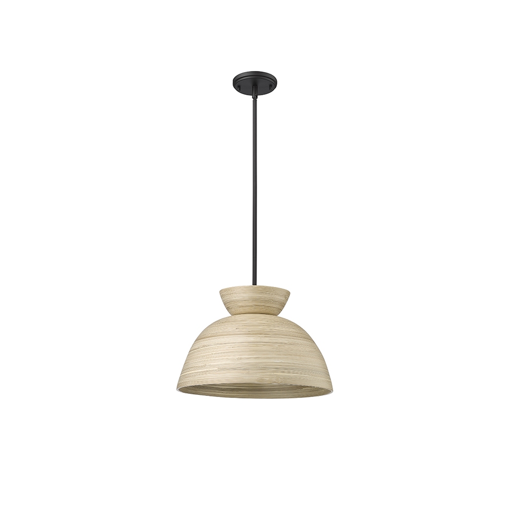 Millennium Lighting 48001-MB Jaycen One Light Pendant Matte Black finish