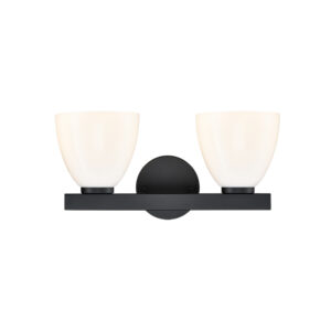 Millennium Lighting 49002-MB Apria Two Light Vanity Matte Black finish