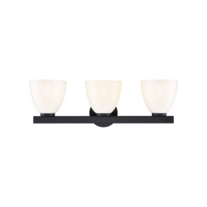 Millennium Lighting 49003-MB Apria Three Light Vanity Matte Black finish