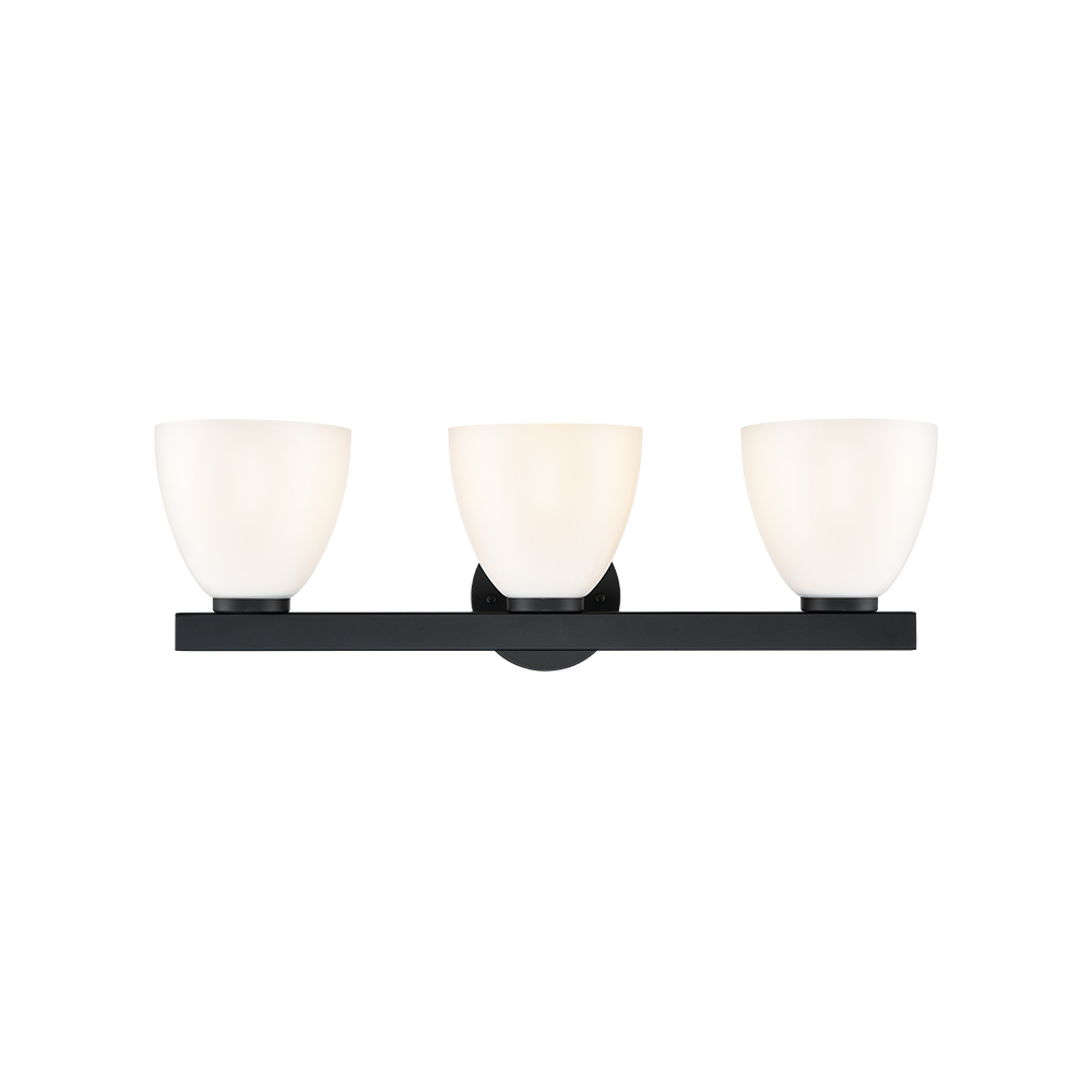 Millennium Lighting 49003-MB Apria Three Light Vanity Matte Black finish