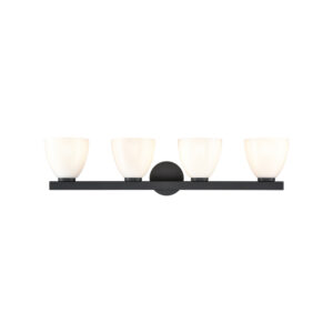 Millennium Lighting 49004-MB Apria Four Light Vanity Matte Black finish