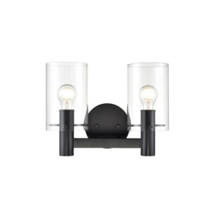 Millennium Lighting 55102-MB Apolla Two Light Vanity Matte Black finish