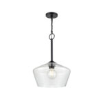 Millennium Lighting 55201-MB Morbelle One Light Pendant Matte Black finish