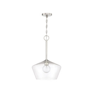 Millennium Lighting 55201-PN Morbelle One Light Pendant Polished Nickel finish
