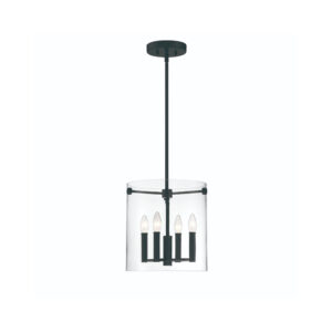 Millennium Lighting 55302-MB Vissi Four Light Pendant Matte Black finish