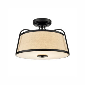 Millennium Lighting 78201-MB LED Light Semi-Flush Mount Matte Black finish