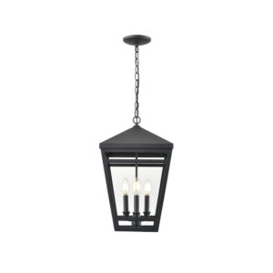 Millennium Lighting 82105-TBK Seager Three Light Outdoor Pendant Textured Black finish