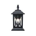 Millennium Lighting 85103-PBK Allbert Three Light Outdoor Wall Sconce Powder Coated Black finish