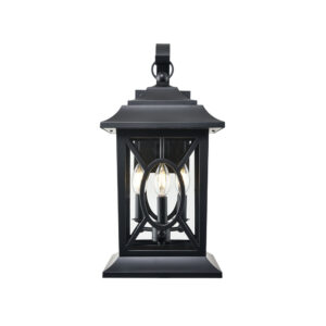 Millennium Lighting 85103-PBK Allbert Three Light Outdoor Wall Sconce Powder Coated Black finish